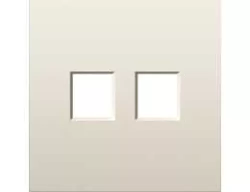 Накладка на 2 выхода для розеток RJ11, RJ45 и TV/SAT, цвет слоновая кость, серия S08 Donel