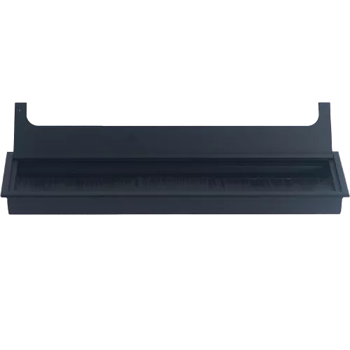 Кабельный вывод для установки в столешницу, размер 350х80 мм, цвет черный