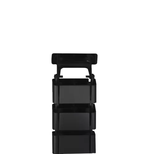 Пластиковый органайзер вертикальный SquareDesign для декоративной укладки проводов, длина 0,792 метра, цвет черный