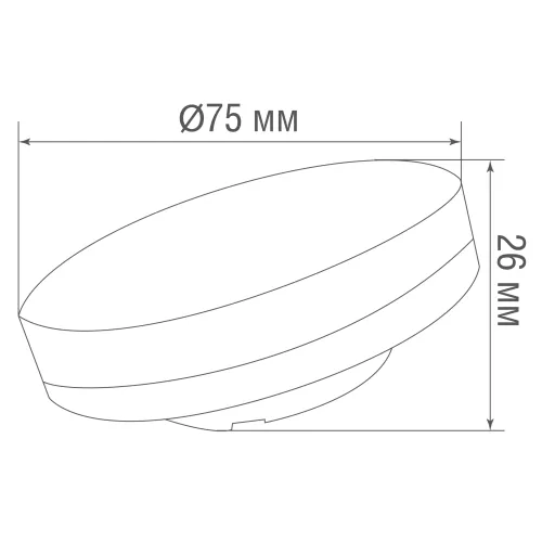 Светодиодная лампа GX53  9Вт 220В 4000K 765Лм Ra>80 110° D75хH26мм Dim, работает со светорегулятором Triac