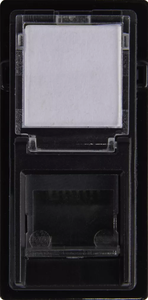 Розетка компьютерная RJ45 cat6 UTP 1 модуль, черный