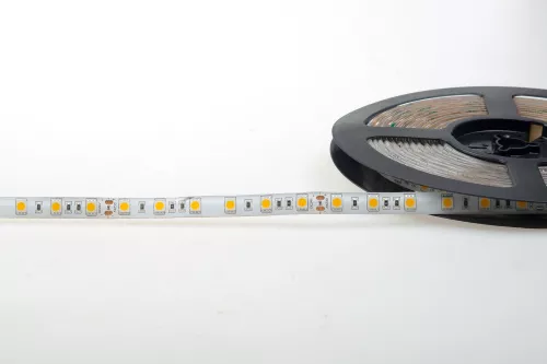 Лента светодиодная SMD тёпло-белая DC24V 14,4W/m 3000K 1080Lm/m 60д/м CRI>95 IP65, упаковка 5 метров, ширина 10мм, высота 2мм, самоклейкая