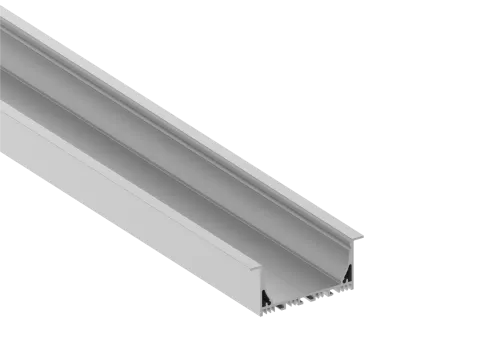 Встраиваемый алюминиевый профиль, сечение 85х35мм, длина 2 метра, цвет анодированный алюминий