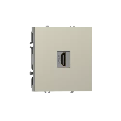 Розетка с разъёмом HDMI 2.0a черный, цвет шампань, серия S08 Donel