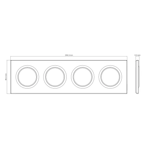 Рамка 4-я, матовый белый, серия D16