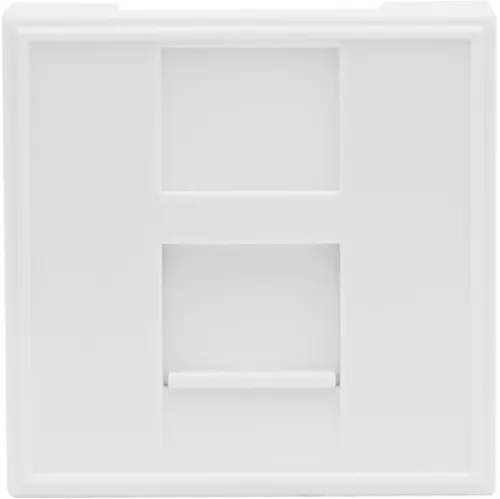 Розетка компьютерная RJ45 кат.6 UTP, 2 модуля, 45х45мм, цвет белый