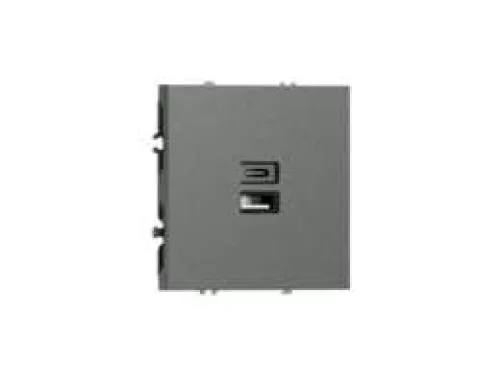 USB-зарядка типа A+С 3100мA 20Вт, цвет матовый титан, серия S08 Donel