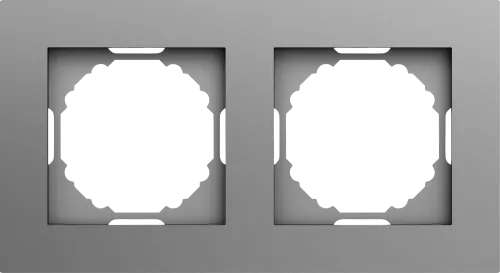 Рамка 2-я, цвет сталь, серия A07 Donel