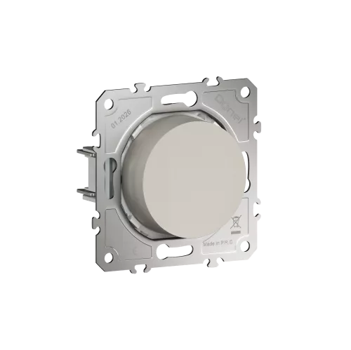 Светорегулятор Triac поворотный, LED-лампы 200Вт, акт.нагрузка 500Вт, цвет матовый кашемир, серия D16, Donel