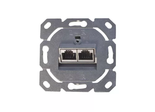 Компьютерная  розетка RJ45 Cat.6 UAE, на 2 выход, без накладки
