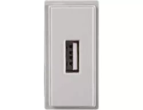 Зарядное устройство USB Стандарт А 5V 2100мА 1 модуль, серый