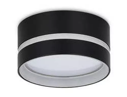 Светильник накладной под LED-лампу с цоколем GX53 D85xH40мм IP20, черный, без лампы
