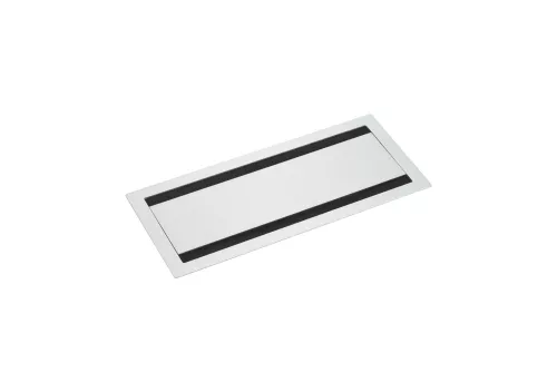 Розеточный блок встраиваемый с откидной крышкой для установки в столешницу, на 6 розеток 45х45мм, без розеток, цвет алюминий