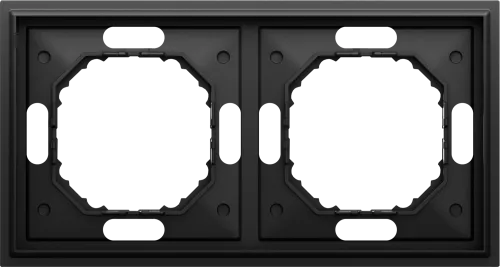 Рамка Podium 2-я, цвет черный графит, серия S08 Donel