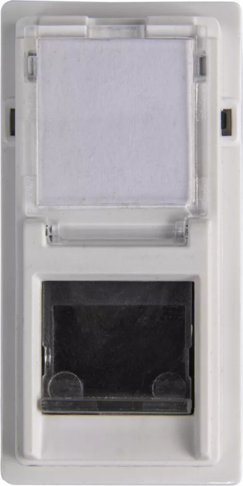 Розетка компьютерная RJ45 cat5e UTP 1 модуль, белый