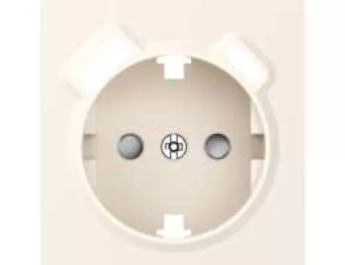 Накладка для розетки Schuko с зарядным устройством USB A+C, со шторками 16A 250В, матовый кремовый, серия A07