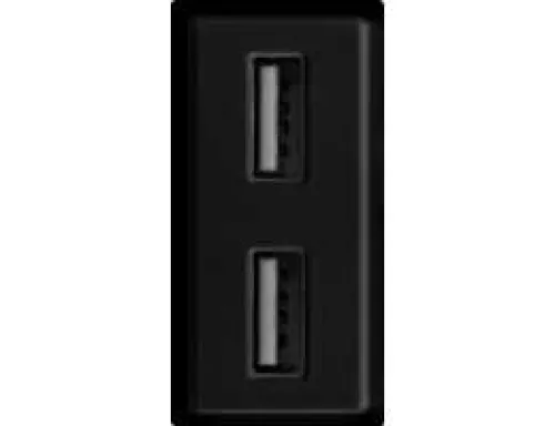 Зарядное устройство USB Стандарты А-А 5V 2100мА 1 модуль, черный