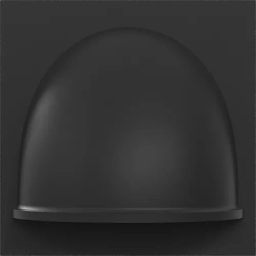 Кабельный вывод, 2 модуля, 45х45мм, цвет чёрный