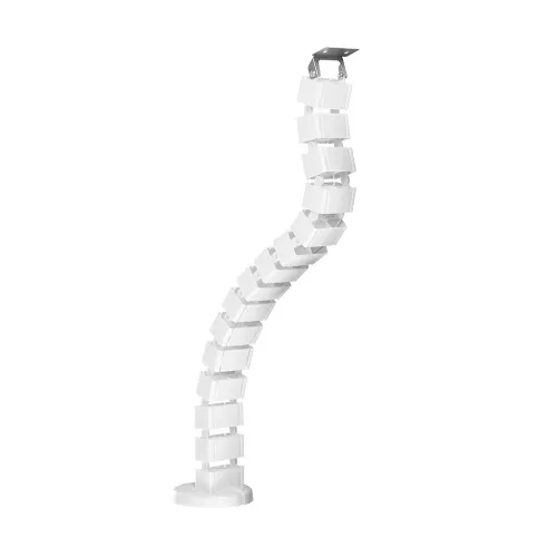Пластиковый органайзер вертикальный SquareDesign для декоративной укладки проводов, длина 0,792 метра, цвет белый