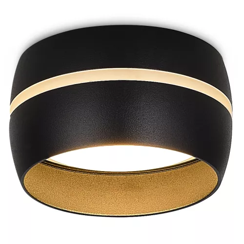 Светильник накладной под LED-лампу с цоколем GX53 D90xH50мм IP20, черный, без лампы