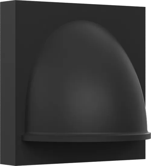 Кабельный вывод, 2 модуля, 45х45мм, цвет чёрный