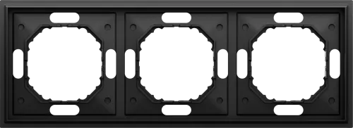 Рамка Podium 3-я, цвет черный графит, серия S08 Donel