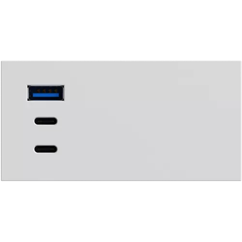 USB-зарядка 100W типа A+С+С, 4 модуля, 45х90мм, цвет белый