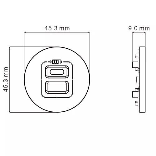 Накладка для розеток USB, матовый шоколад, серия D16