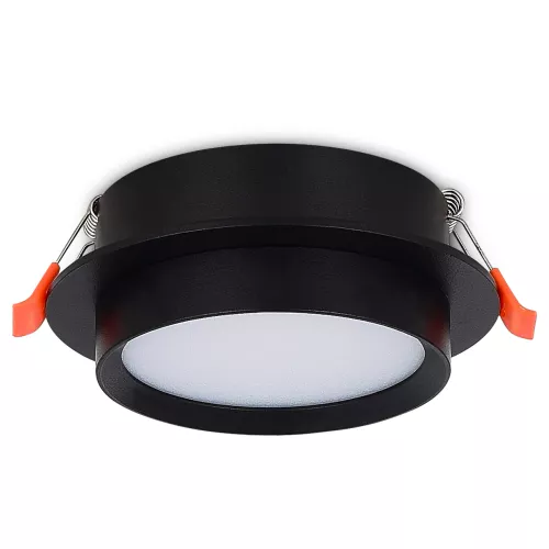 Светильник встраиваемый под LED-лампу с цоколем GX53 D110xH45мм IP20, черный, без лампы