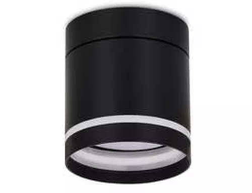 Светильник накладной поворотный под LED-лампу с цоколем GX53 D84xH90мм IP20, черный, без лампы