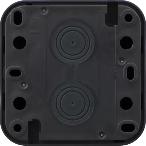 Выключатель 1-клавишный накладной 10A 250В IP55, цвет антрацит, серия W55 Donel