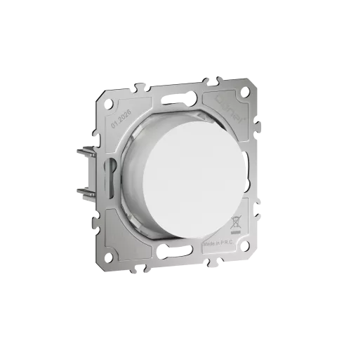 Светорегулятор Triac поворотный, LED-лампы 100Вт, акт.нагрузка 300Вт, цвет матовый белый, серия D16, Donel