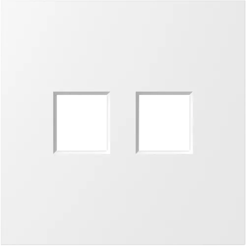 Накладка на 2 выхода для розеток RJ11, RJ45 и TV/SAT, цвет матовый белый, серия S08 Donel