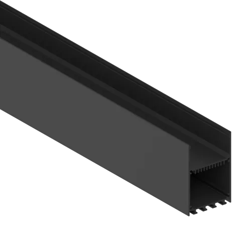 Накладной/подвесной алюминиевый профиль, сечение 50х73,5мм, длина 3 метра, цвет черный