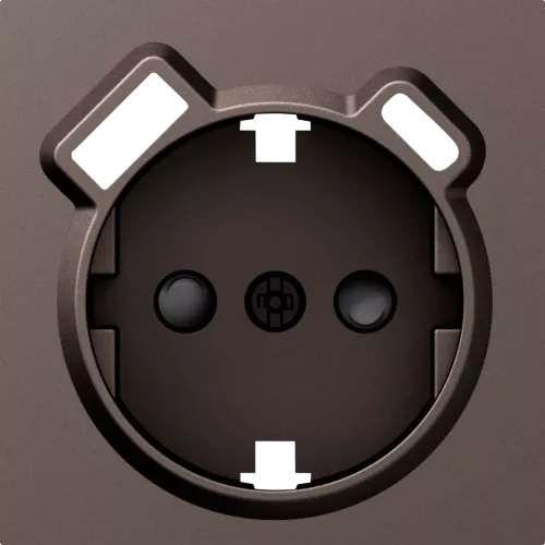 Накладка для розетки Schuko с зарядным устройством USB A+C, со шторками 16A 250В, мокко, серия A07