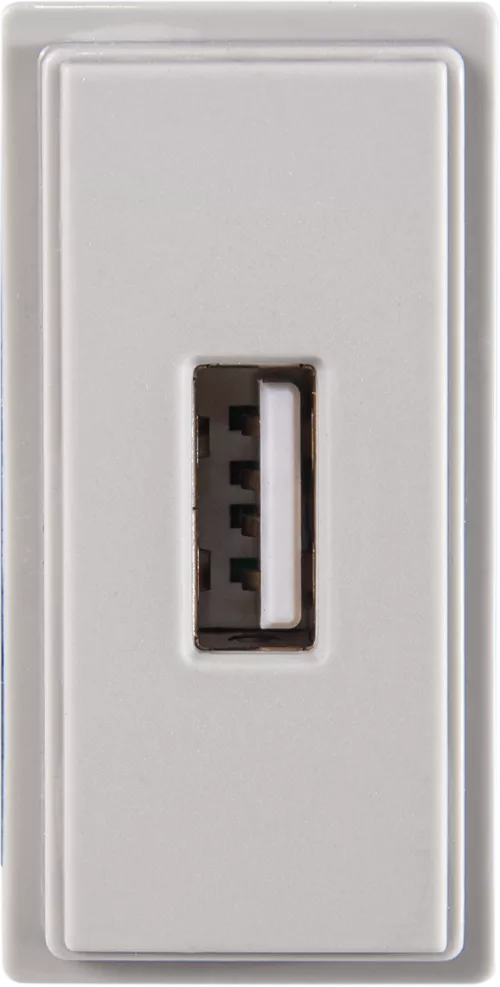Зарядное устройство USB Стандарт А 5V 2100мА 1 модуль, серый