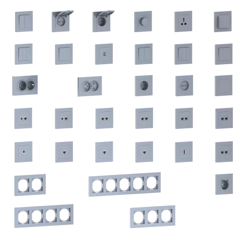 Рамка 2-я, цвет сталь, серия A07 Donel