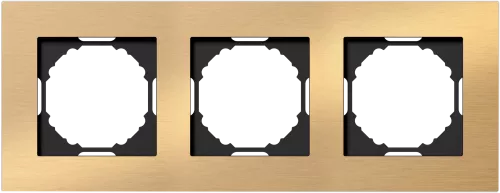 Рамка Natural 3-я, цвет алюминий золотистый, серия A07 Donel