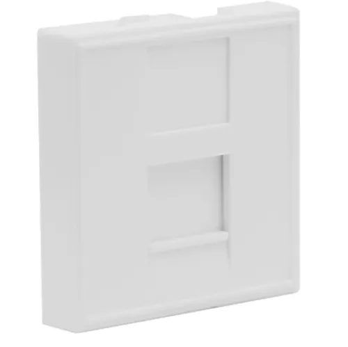 Розетка компьютерная RJ45 кат.6 UTP, 2 модуля, 45х45мм, цвет белый