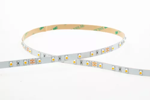 Лента светодиодная SMD тёпло-белая DC24V 4,8W/m 3000K 300Lm/m 60д/м CRI>95 IP20, упаковка 5 метров, ширина 8мм, высота 2мм, самоклейкая