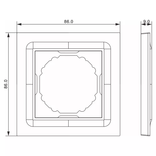 Рамка Wave 1-я, цвет матовый кремовый, серия A07 Donel
