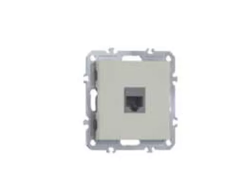 Розетка RJ45 cat.5, компьютерная на 1 выход, цвет матовый кашемир, серия A07 Donel