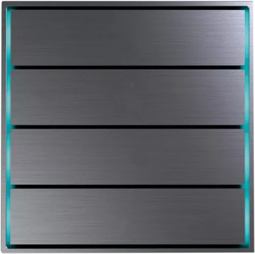 KNX cенсорный кнопочный модуль на 4 группы, цвет космический серый