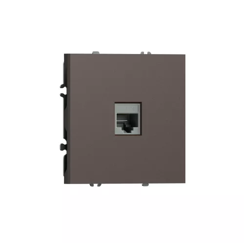 Розетка RJ45 cat.5, компьютерная на 1 выход, цвет мокко, серия S08 Donel