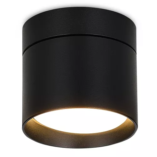 Светильник накладной поворотный под LED-лампу с цоколем GX53 D84xH75мм IP20, черный, без лампы