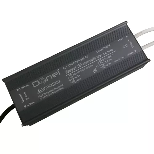Блок питания для светодиодной ленты, DC24В 200Вт 8.33А IP67, размер 215х71х35мм