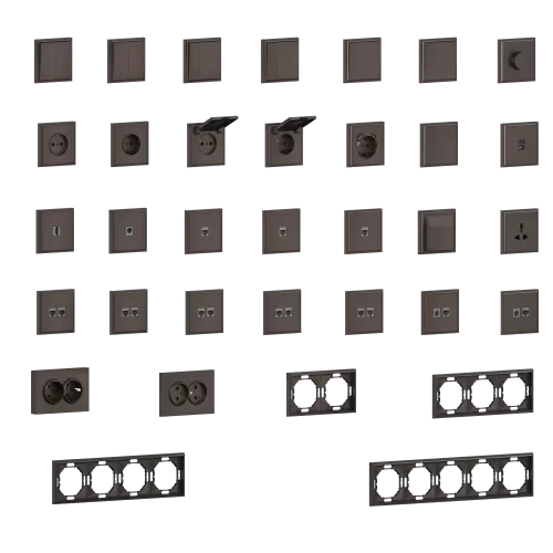 Рамка Podium 2-я, цвет мокко, серия S08 Donel