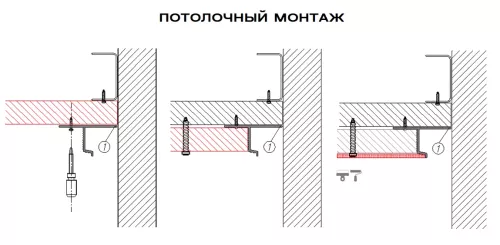 Накладной алюминиевый профиль под ГКЛ 12,5мм, сечение 13,7х25,8мм, длина 2 метра, без матового экрана, цвет черный