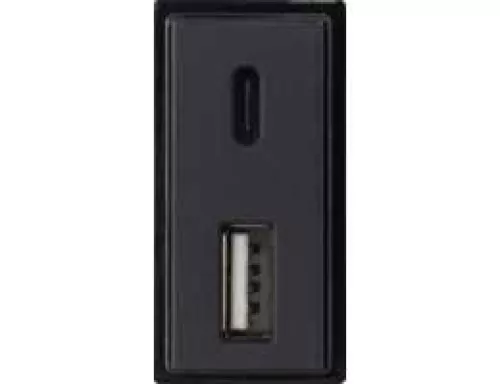 Зарядное устройство USB Стандарт A-С 5V 3100мА 1 модуль, черный