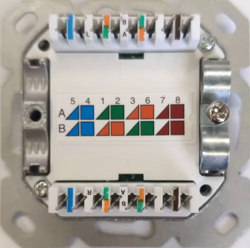 Компьютерная  розетка RJ45 Cat.6 UAE, на 2 выход, без накладки